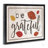 Stupell Studio | Be Grateful Fall Leaves Typography