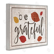 Stupell Studio | Be Grateful Fall Leaves Typography