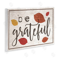 Stupell Studio | Be Grateful Fall Leaves Typography
