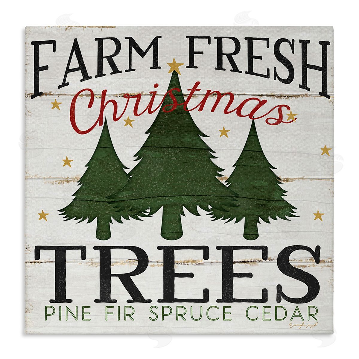 Farm Fresh Christmas Trees Canvas Wall Art, Home Decor by Jennifer Pugh