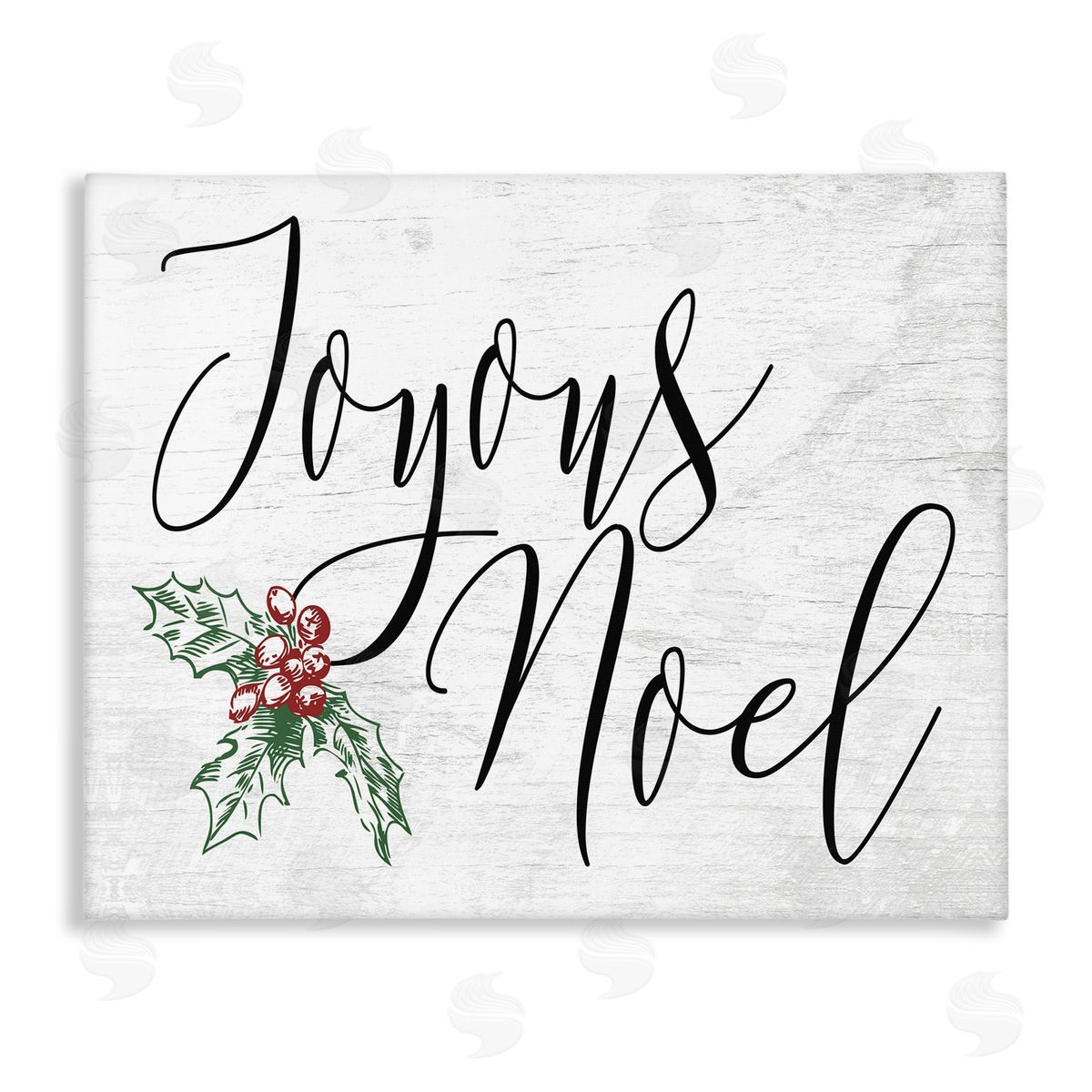Joyous Noel Christmas Botanicals Canvas Wall Art, Home Decor by Stupell Studio