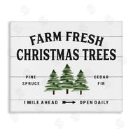 Lettered and Lined | White Farmhouse Christmas Tree Sign