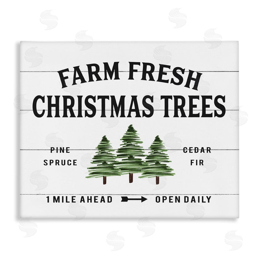 Lettered and Lined | White Farmhouse Christmas Tree Sign