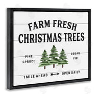 Lettered and Lined | White Farmhouse Christmas Tree Sign
