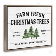 Lettered and Lined | White Farmhouse Christmas Tree Sign
