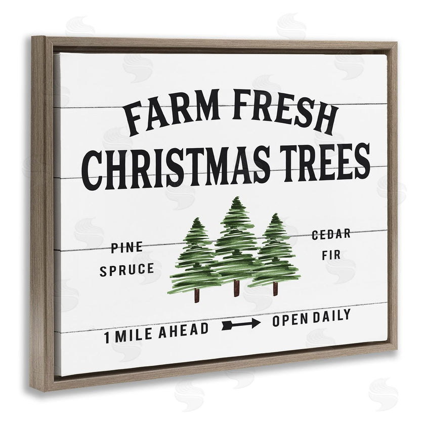 Lettered and Lined | White Farmhouse Christmas Tree Sign