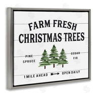 Lettered and Lined | White Farmhouse Christmas Tree Sign