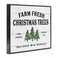 Lettered and Lined | White Farmhouse Christmas Tree Sign