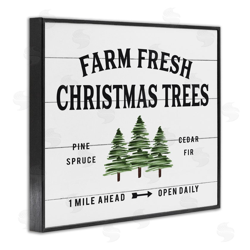 Lettered and Lined | White Farmhouse Christmas Tree Sign