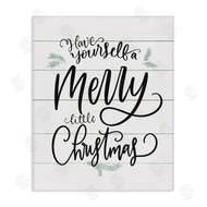 Lettered and Lined | Merry Little Christmas Planked Phrase