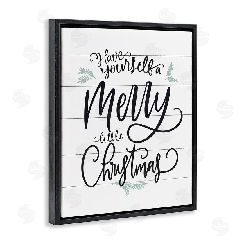Lettered and Lined | Merry Little Christmas Planked Phrase