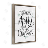Lettered and Lined | Merry Little Christmas Planked Phrase