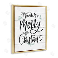 Lettered and Lined | Merry Little Christmas Planked Phrase