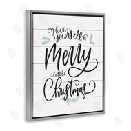 Lettered and Lined | Merry Little Christmas Planked Phrase