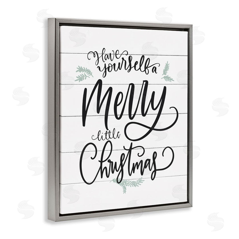 Lettered and Lined | Merry Little Christmas Planked Phrase