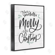 Lettered and Lined | Merry Little Christmas Planked Phrase