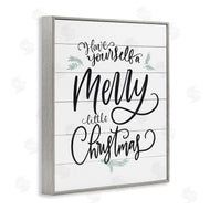 Lettered and Lined | Merry Little Christmas Planked Phrase