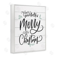 Lettered and Lined | Merry Little Christmas Planked Phrase