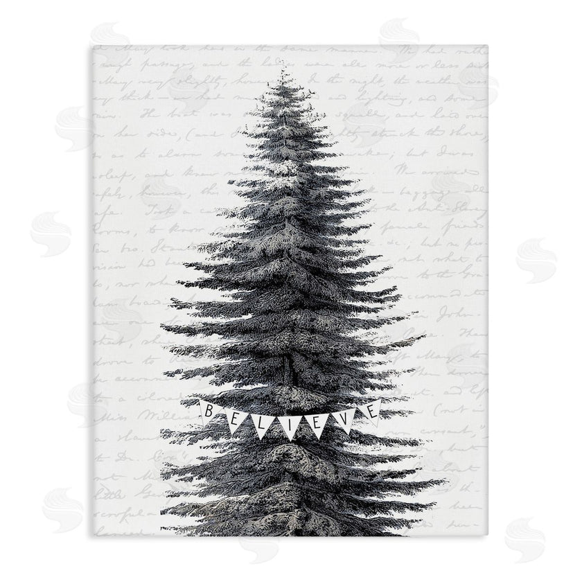 Lettered and Lined | Snow Dusted Christmas Tree