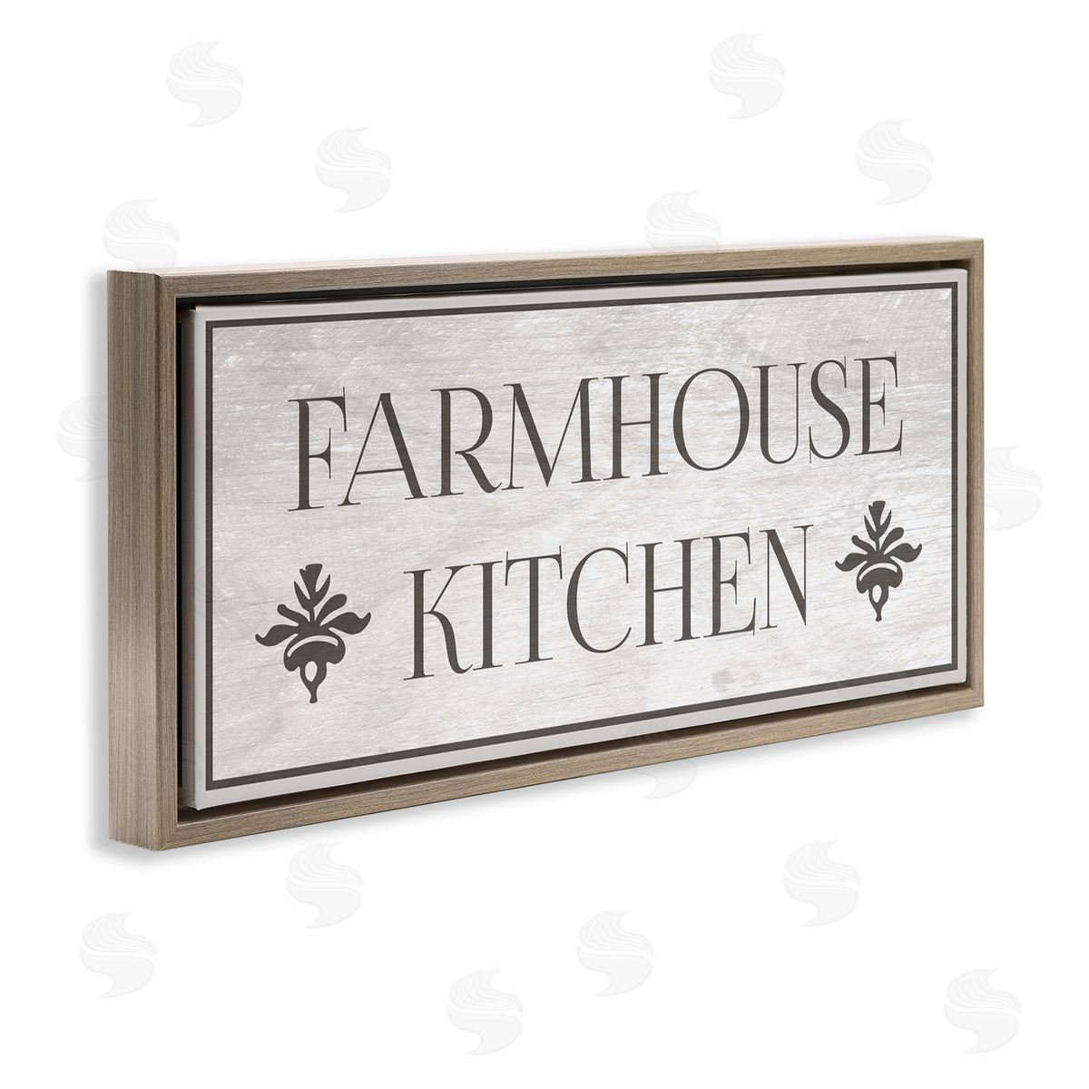 Farmhouse Kitchen Typography Brown Floating Frame Canvas Wall Art, Home Decor by Stupell Studio