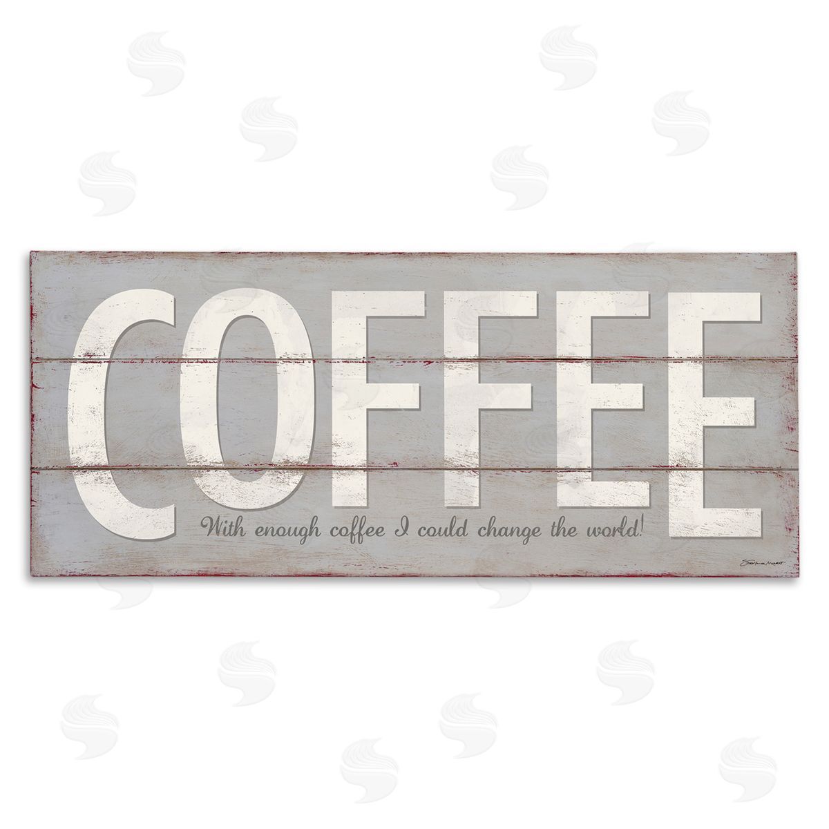 Sassy Coffee Change The World Canvas Wall Art, Home Decor by Stephanie Workman Marrott