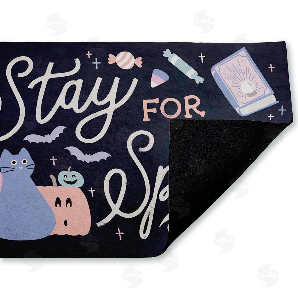 Laura Marshall Stay for Spell Pastel Halloween Unwoven Outdoor Door Mat
