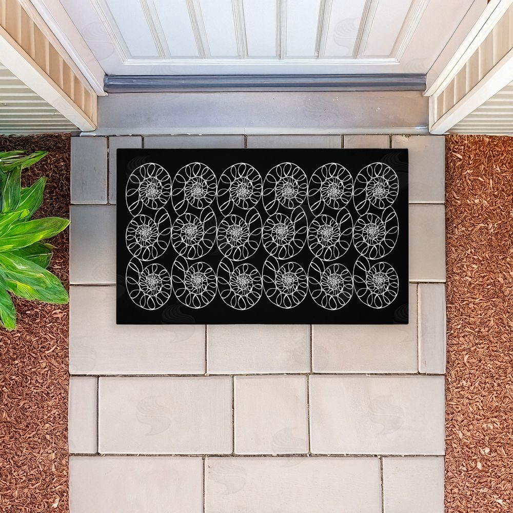 El Perkin Elemental Spiral Shells Unwoven Outdoor Door Mat