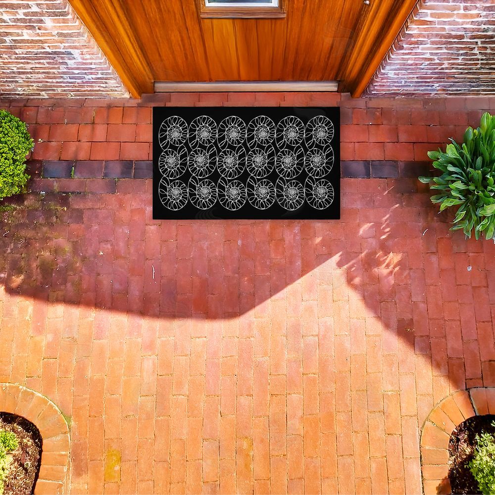 El Perkin Elemental Spiral Shells Unwoven Outdoor Door Mat