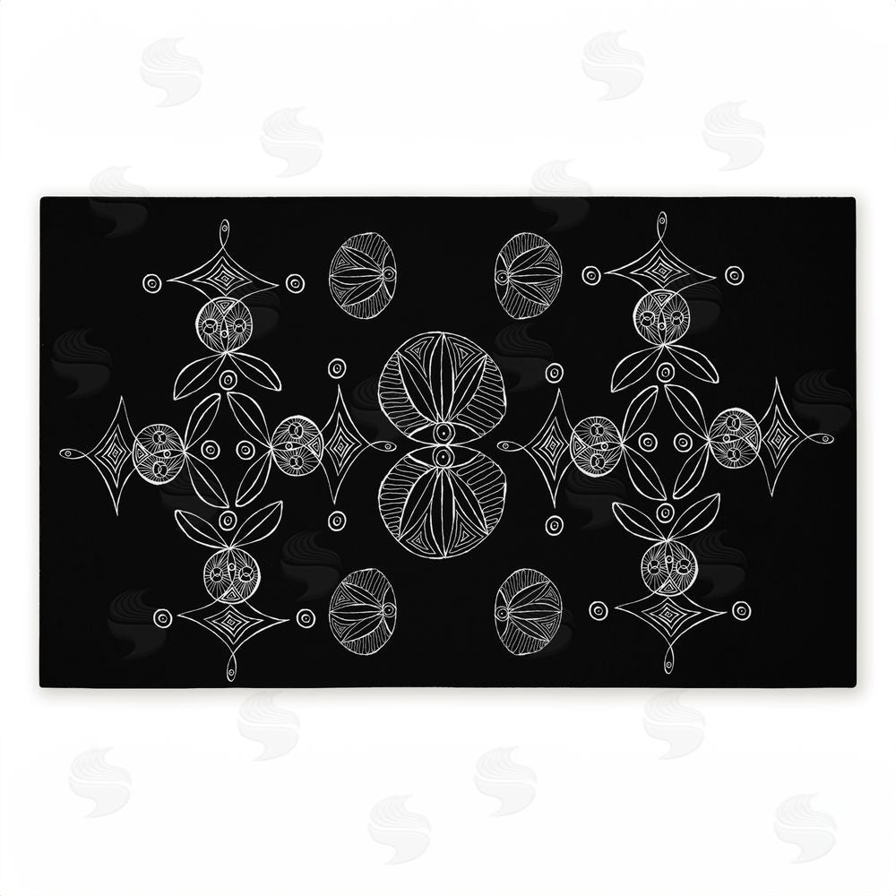 El Perkin Symmetrical Fractal Elementals Unwoven Outdoor Door Mat