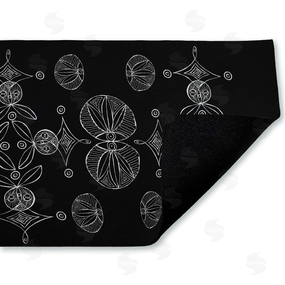 El Perkin Symmetrical Fractal Elementals Unwoven Outdoor Door Mat
