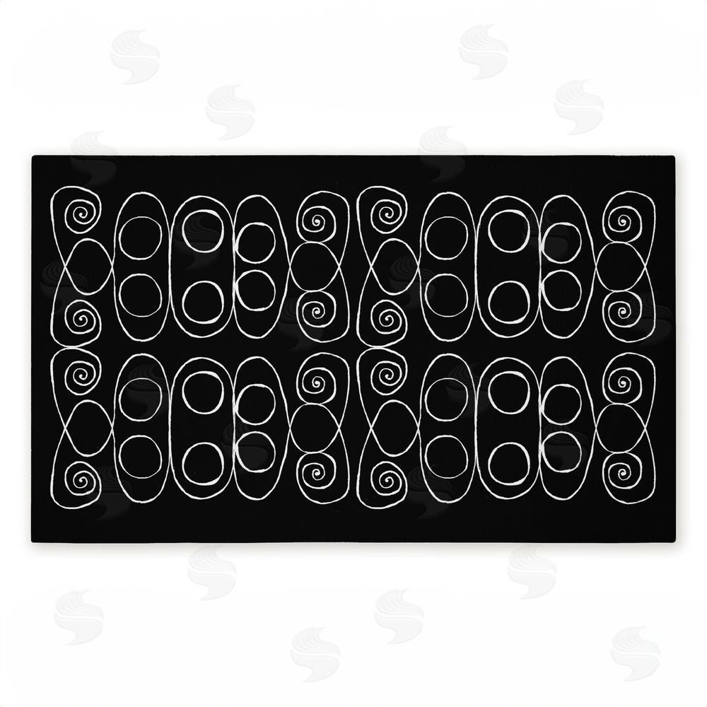 El Perkin Swirling Spiral Elementals Unwoven Outdoor Door Mat