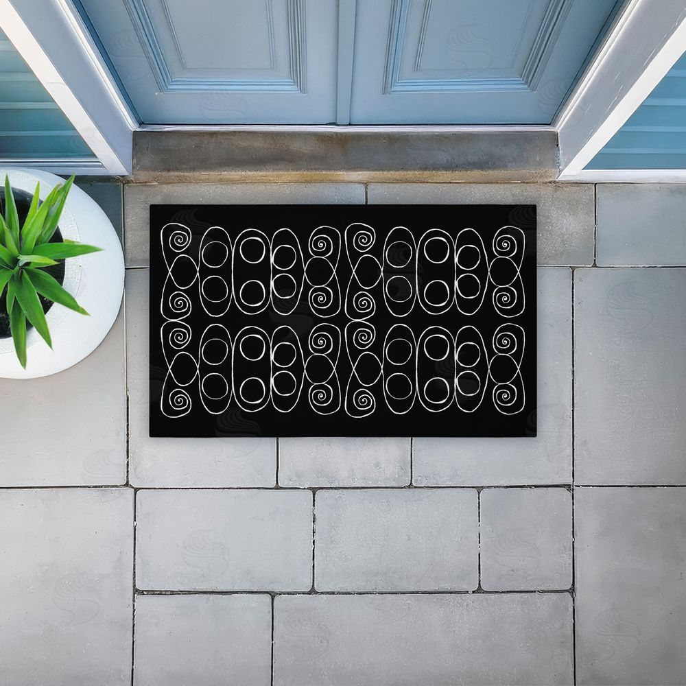 El Perkin Swirling Spiral Elementals Unwoven Outdoor Door Mat