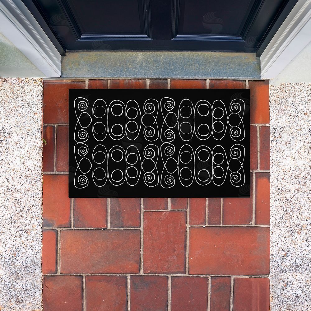 El Perkin Swirling Spiral Elementals Unwoven Outdoor Door Mat