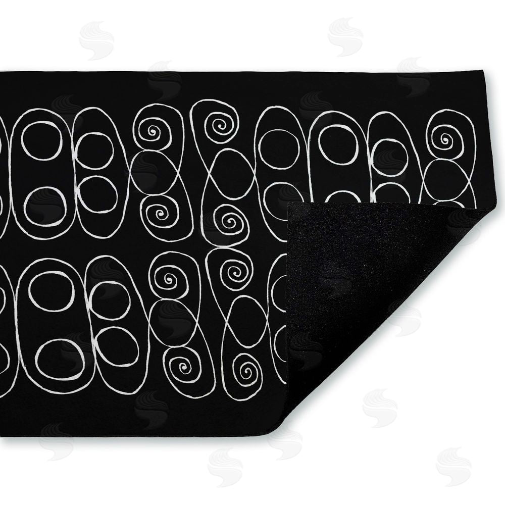 El Perkin Swirling Spiral Elementals Unwoven Outdoor Door Mat