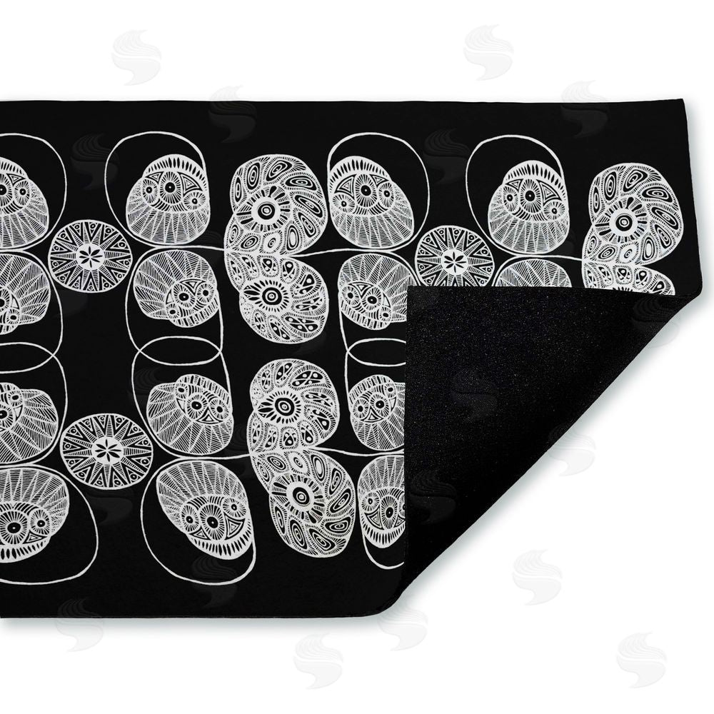 El Perkin Patterned Elemental Shapes Unwoven Outdoor Door Mat