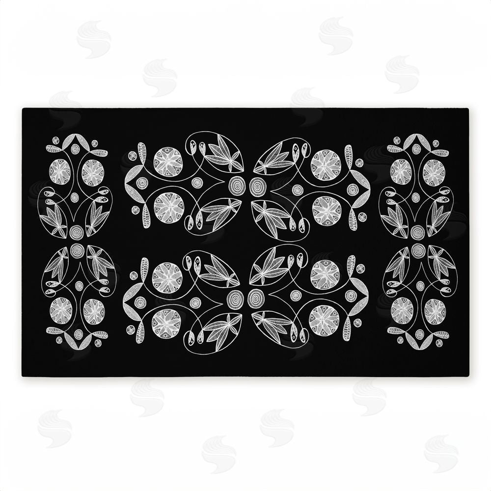 El Perkin Varied Round Fractals Unwoven Outdoor Door Mat