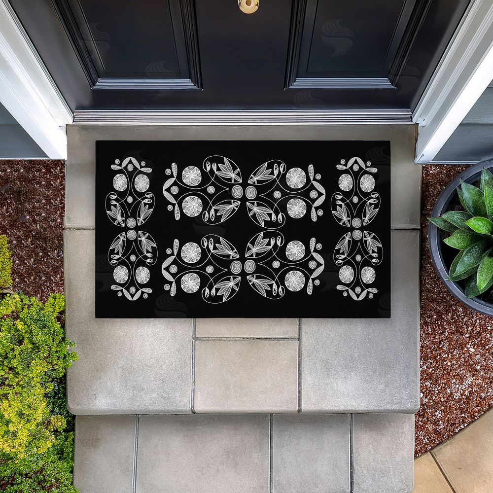 El Perkin Varied Round Fractals Unwoven Outdoor Door Mat