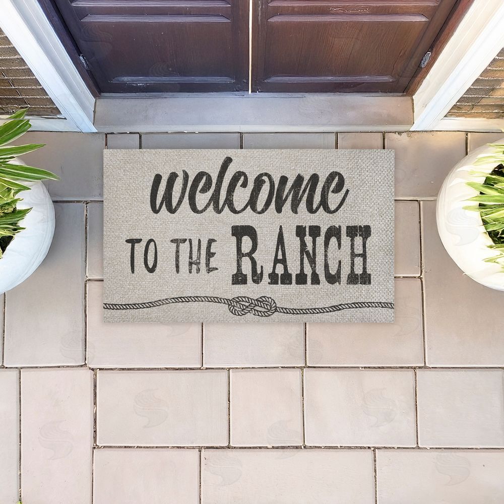 CAD Designs Welcome To Ranch Entry Outdoor Faux Sisal Door Mat