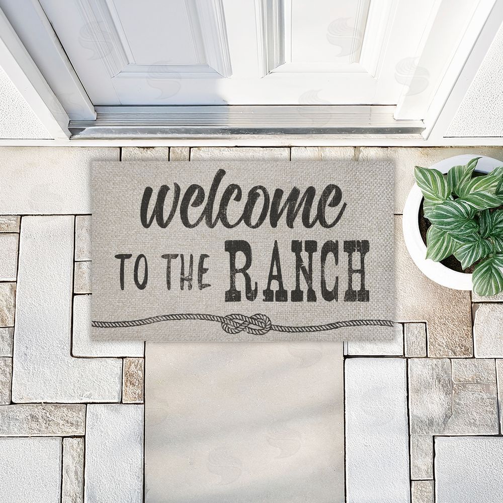 CAD Designs Welcome To Ranch Entry Outdoor Faux Sisal Door Mat