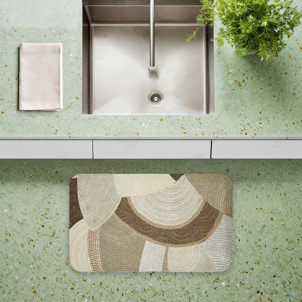 Emma Peal Mystic Neutral Patterns Kitchen Floor Mat