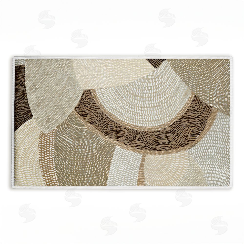 Emma Peal Mystic Neutral Patterns Plush Bathroom Floor Mat