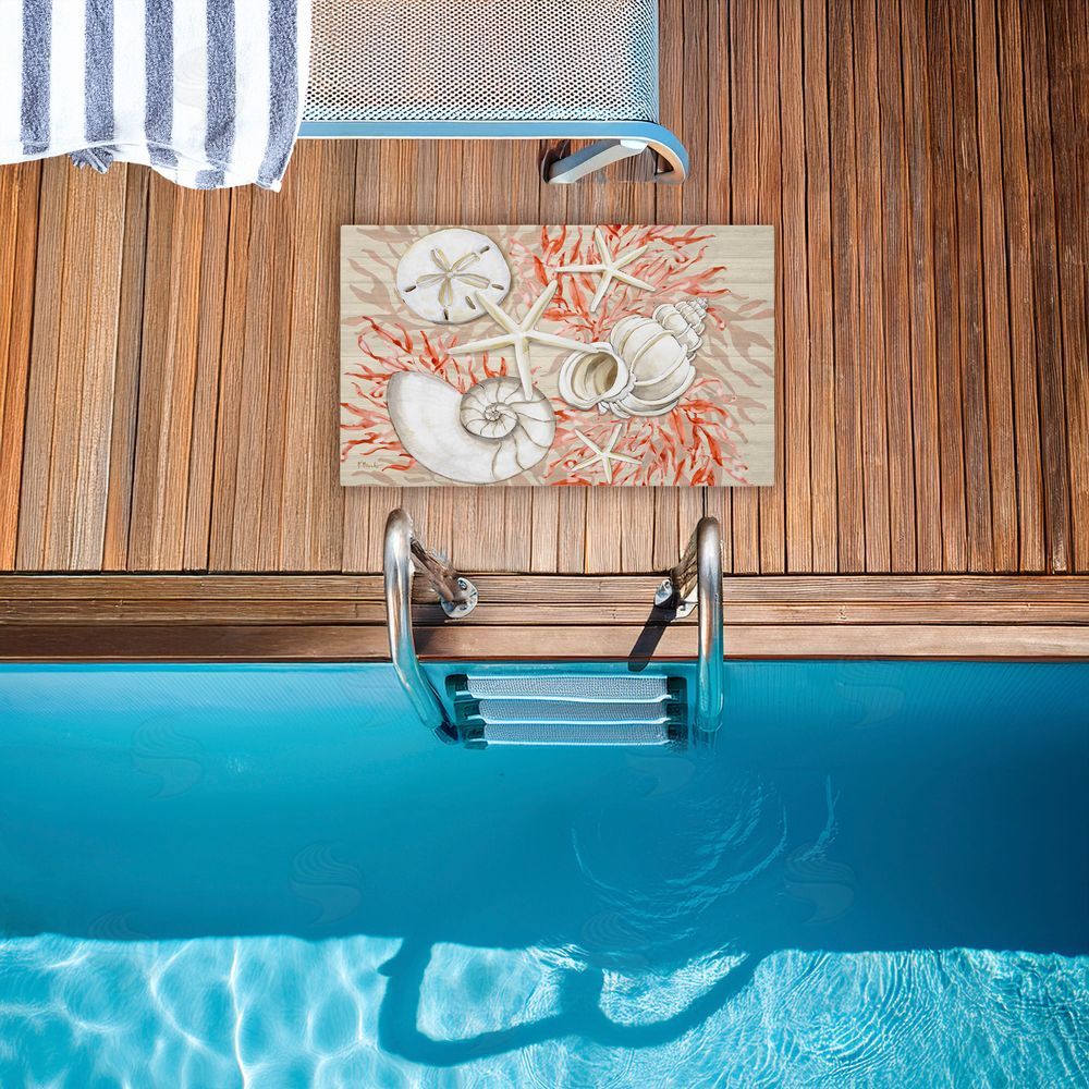 Paul Brent Coral & White Shells Unwoven Outdoor Door Mat