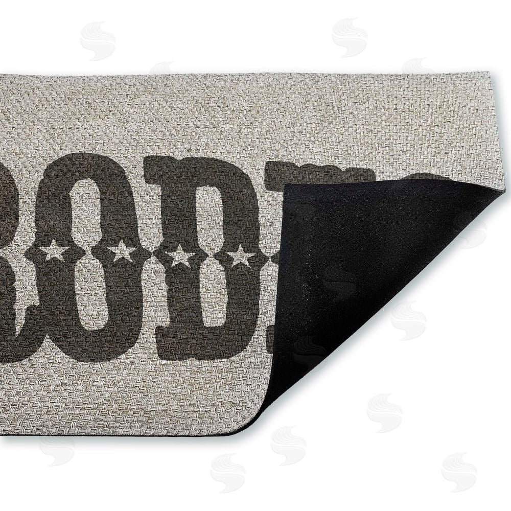 Sisi and Seb Rodeo with Western Stars Outdoor Faux Sisal Door Mat
