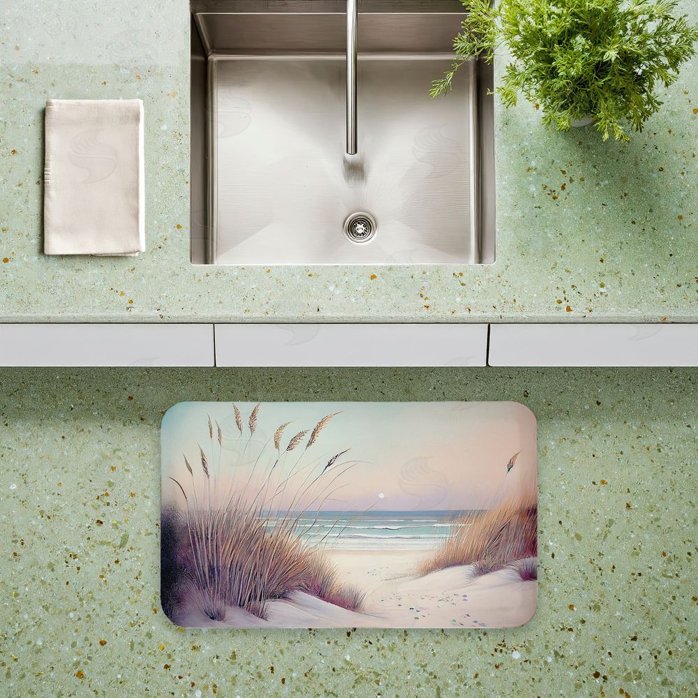 Sasha Smooth Sunset Beach Dunes Kitchen Floor Mat