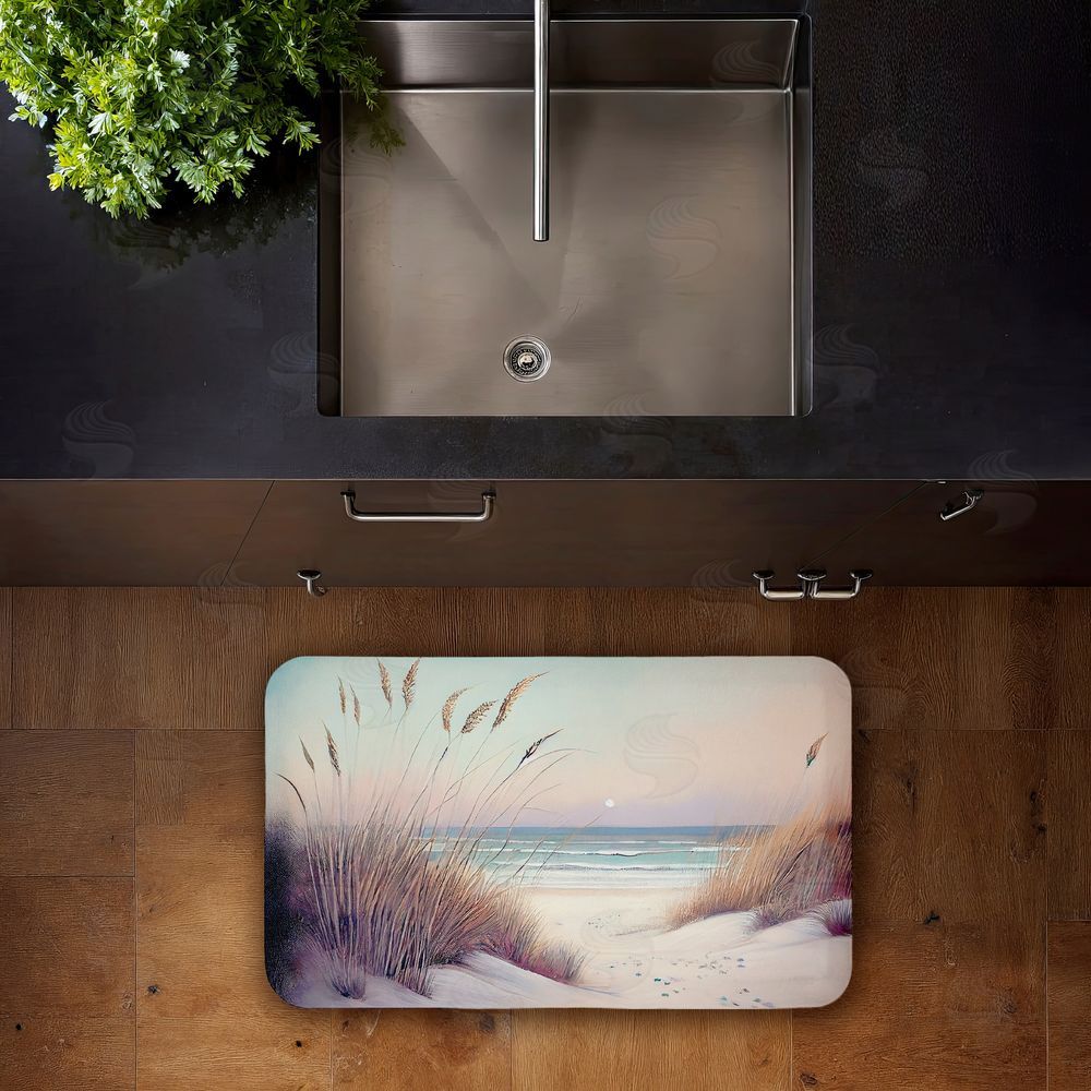 Sasha Smooth Sunset Beach Dunes Kitchen Floor Mat
