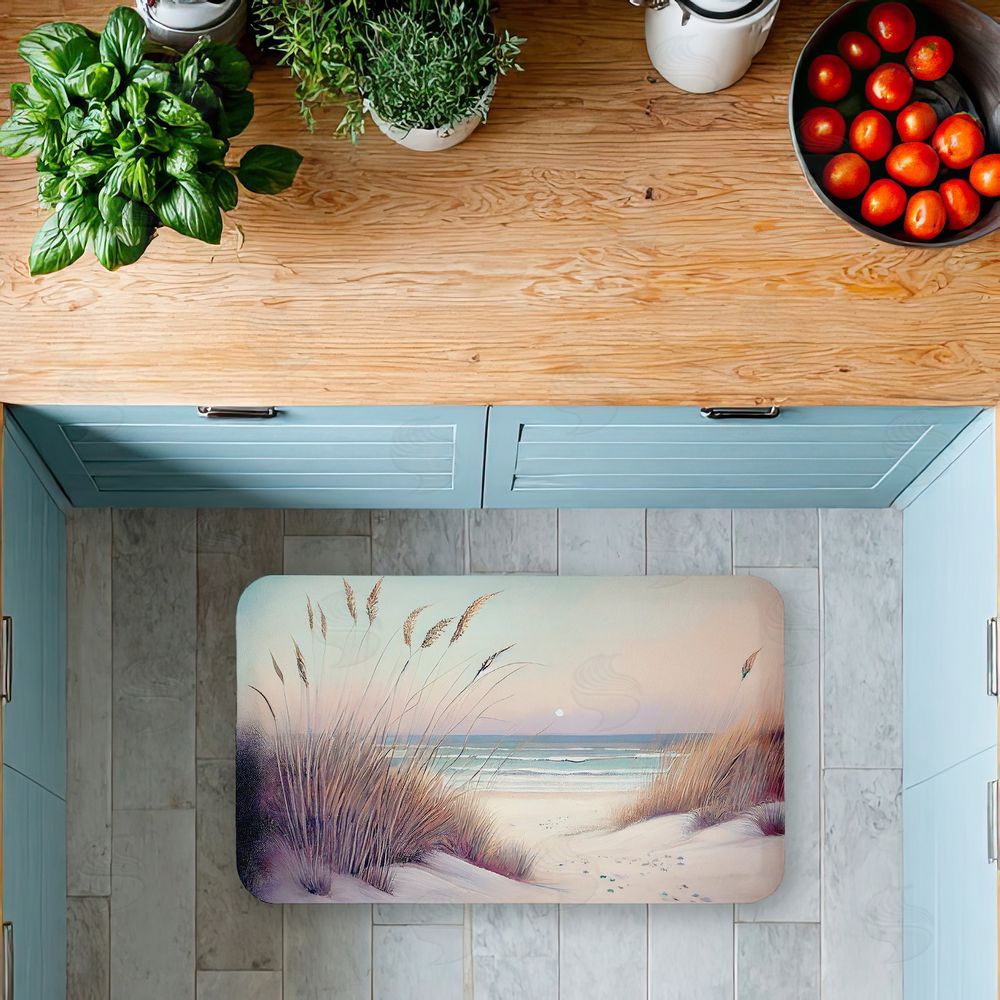 Sasha Smooth Sunset Beach Dunes Kitchen Floor Mat