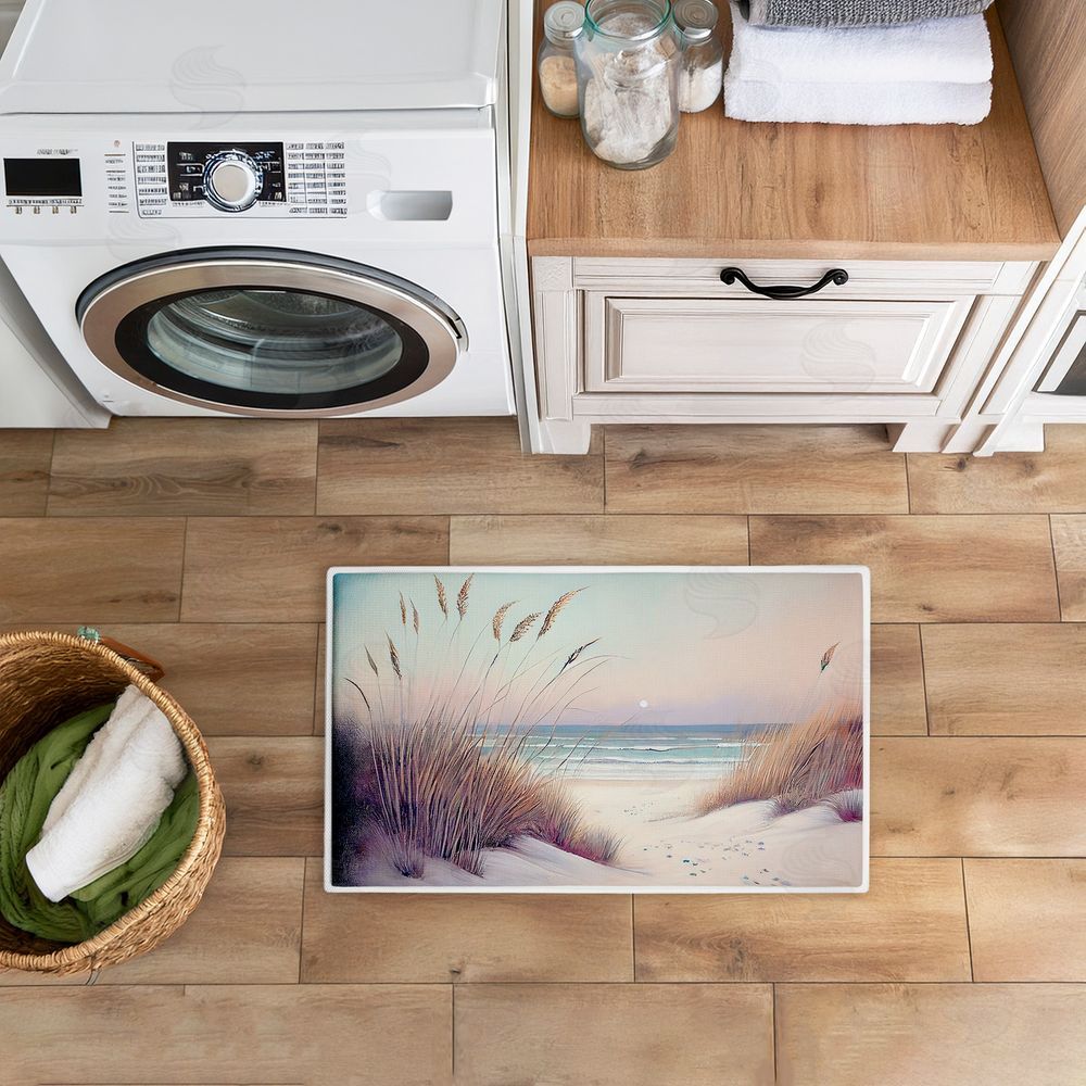 Sasha Smooth Sunset Beach Dunes Plush Bathroom Floor Mat