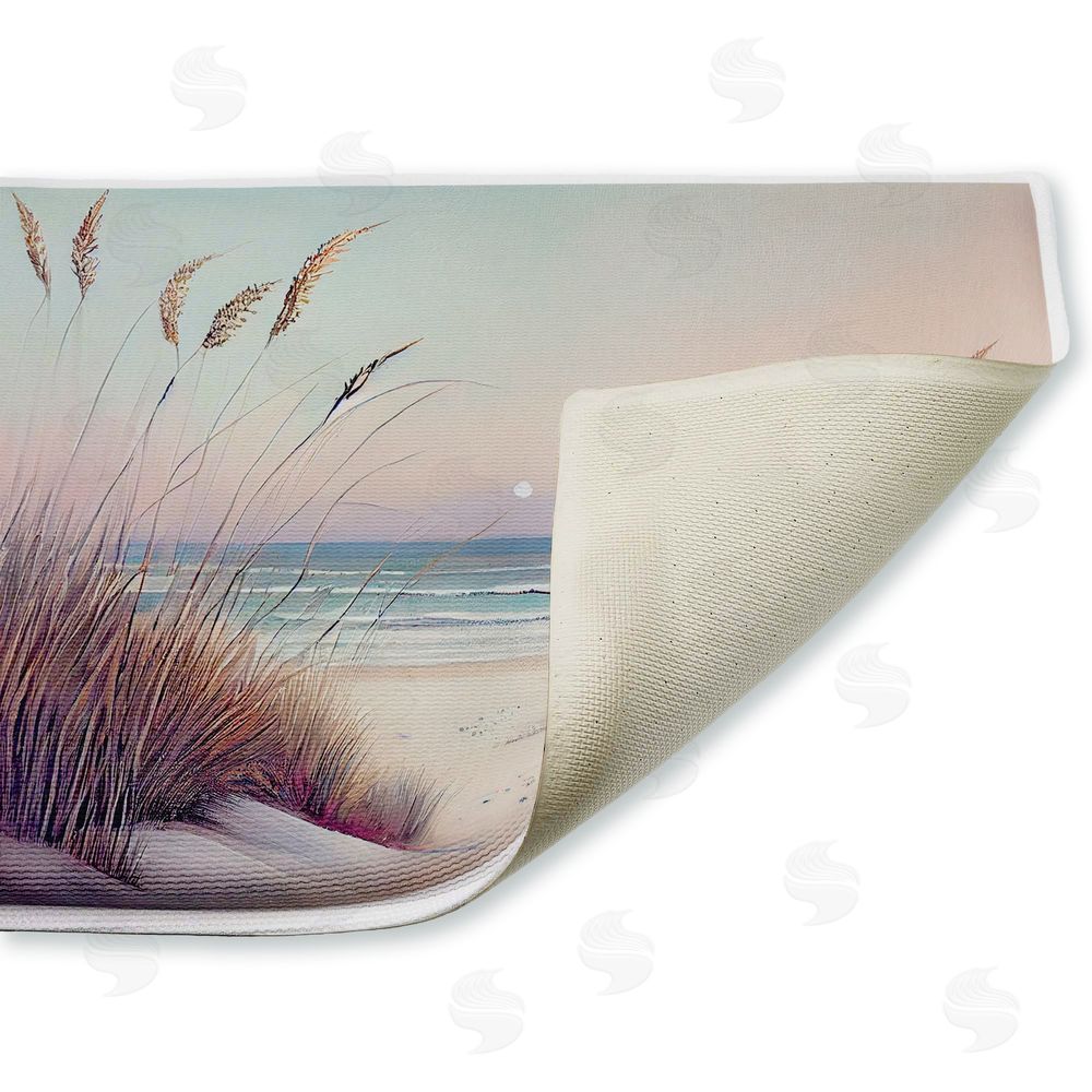 Sasha Smooth Sunset Beach Dunes Plush Bathroom Floor Mat