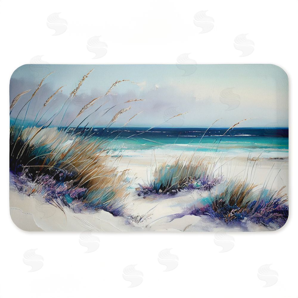 Sasha Windblown Beach Grasses Kitchen Floor Mat