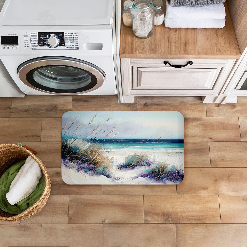 Sasha Windblown Beach Grasses Kitchen Floor Mat